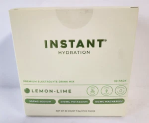 Instant Hydration Electrolyte Lemon Lime Flavor Drink Mix 30 Stick Packs 02/2027 - Picture 1 of 7
