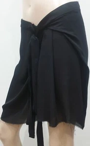 ISABEL MARANT kurzer Minirock schwarz transparente Seide Taille zum Binden ausgefranster Saum FR34 UK6 - Bild 1 von 8