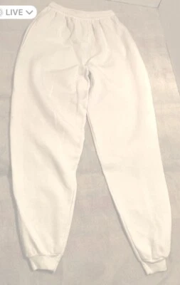 Ropa deportiva Hanes Her Way de colección para mujer grande blanca con cordón cintura y puños elásticos Foto 1 de 4