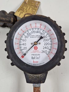 Newbow Tyre Pressure Gauge 0-260PSI 0-18BAR M2604 motorsport aerospace aircraft - Picture 1 of 6