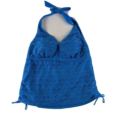 NEW Women's Malibu Dream Girl Blue Padded Swimsuit Top Plus - Size 2 NWT - Image 1 of 4