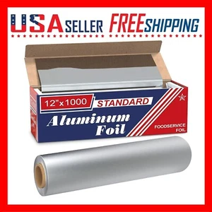 Aluminum Foil Wrap Roll 12 in x 1000 ft Heavy Duty Commercial and Home Use - Picture 1 of 7