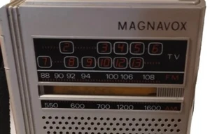 Magnavox AM/FM TV Sound Receiver Portable Vintage Rare Tested Transistor Plays - Picture 1 of 8