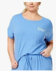 New Jenni Plus Lounge Tee in Ciao Ultramarine, 3X - Picture 1 of 1
