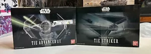 Bandai 1/72 Scale Set Star Wars Rogue One Tie Striker Fighte + Tie Advance - Picture 1 of 3