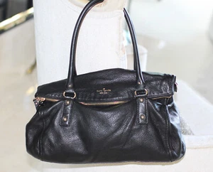 KATE SPADE New York Black Pebbled Leather Cobble Hill Leslie Purse Handle Bag - Picture 1 of 12