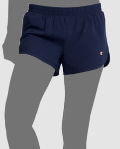 Champion Women's Blue Lightweight Varsity Mid-Rise Shorts Size S - Picture 1 of 4