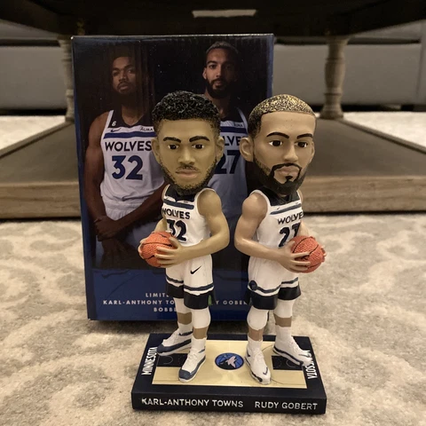 2023 Karl-Anthony Towns Rudy Gobert Bobblehead Timberwolves 2/16 Giveaway Cover