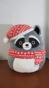 SQUISHMALLOWS 15" WINTER RACCOON Stuffed Animal Pillow / Stuffie (cr) - Picture 1 of 4