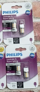 2x LOT Philips Landscaping Lighting 120V 20W 2.2w LED G8 Bi Pin Base 4 Bulbs - Picture 1 of 1