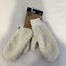 The North Face Womens White Warm Ridge Fleece Wool Glove Mitt Size Large