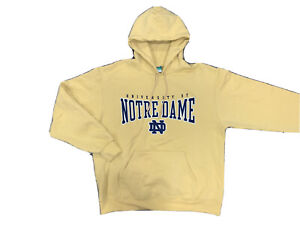 Champion UNIVERSITY OF NOTRE DAME Adult Yellow Hoodie Men's Large