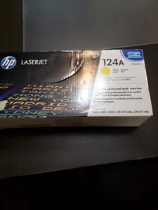 Original HP 124A Q6002 Gelb Laserjet Tinte Tonerkassette Neu/Open Box - Bild 1 von 6
