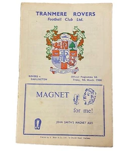 TRANMERE ROVERS V DARLINGTON - DIVISION FOUR - 4/3/1966 - INC SOCCER REVIEW - Picture 1 of 1