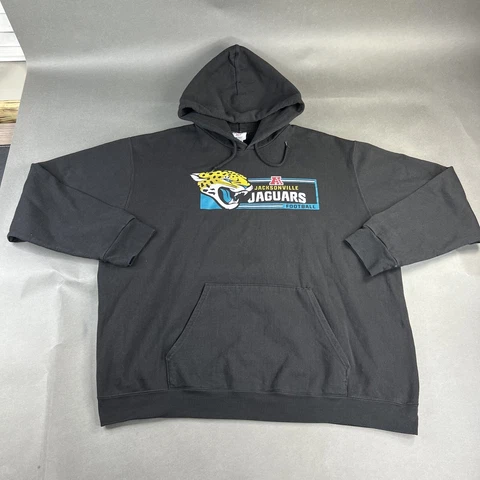 Jacksonville Jaguars Jacket 3XL Black Mens NFL Team Apparel Pullover Hoodie #95 Cover