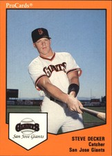 1989 San Jose Giants ProCards #446 Steve Decker