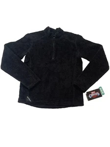 Hot Chillys Kids Pico Zip-T Sweatshirt - Big Kid's Size L - Black NEW - Picture 1 of 3