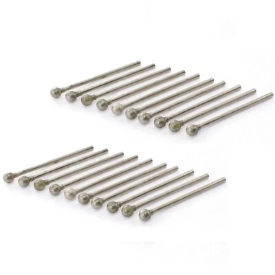 20Pcs Diamond Grinding Bit Round Ball 6mm 1/4 inch Spherical Head Lapidary Tools - Image 1 of 4