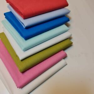 8pcs x 50x50cm 100% Cotton Fabric Pre-Cut Fat Quarters Bundle DIY Decor
