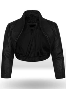 New Bolero Shrug Leather Cropped Designer Jacket Biker for Women Size S 2XL - Picture 1 of 3