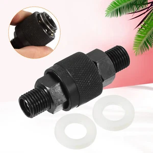 Hydraulic Quick Connect Coupler Set M14x1.5mm Male Pipe Fitting Black NEWUz - Picture 1 of 15