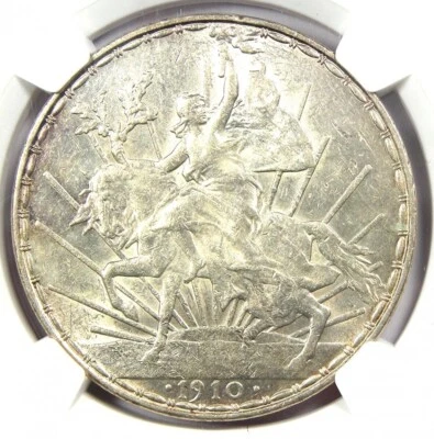 Moneda de Plata Peso México 1910 1P - Certificada NGC Detalles Sin Circular (UNC MS) Foto 1 de 4