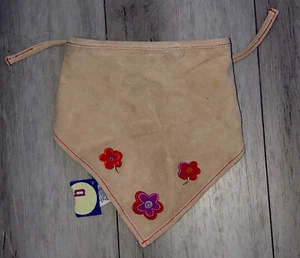 Gymboree Vintage 2000 LEATHER Beige Floral Tie on Bandana Retro Boho  70s NWT - Picture 1 of 8