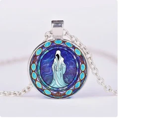 RARE GRIM REAPER GHOST DEATH ART Pendant On 24" 925 Sterling Silver Necklace - Picture 1 of 9