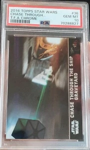 2016 Topps Star Wars: T.F.A. Chrome Chase Through Ship Graveyard #36 PSA 10 GEM - Picture 1 of 2