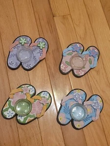 VINTAGE LOT OF 4 GANZ Flip Flop Beach House Tea Light Candle Holders - Picture 1 of 8