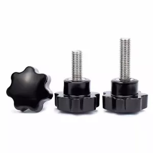 M4,5,6,8,10,12 Plastic Rosette Thumb Screws Star Hand Grip Knob Bolts Thumbscrew - Picture 1 of 76
