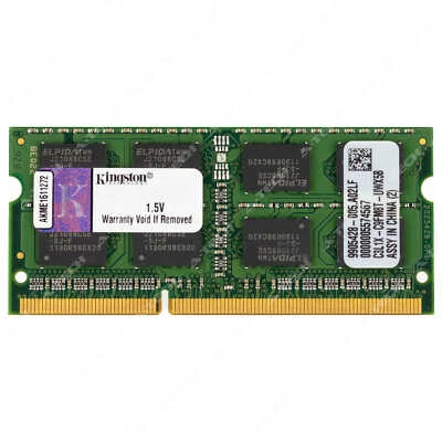 Kingston 4GB 2Rx8 PC3-8500 SODIMM DDR3 1066MHz Non-ECC 204-Pin Laptop Memory RAM - Image 1 of 2