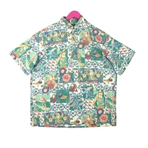 Reyn Spooner Mele Kalikimaka Hawaiian Shirt Size L Christmas Santa LIMITED 2004 - Picture 1 of 11