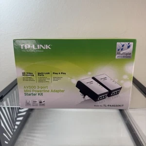 TP-Link AV500 3-Port Mini Powerline Adapter Starts Kit TL-PA4030 Kit(2 Adapters) - Photo 1/19