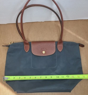 Bolso de compras grande Longchamp Le Pliage en azul marino 15×10×5 Foto 1 de 4
