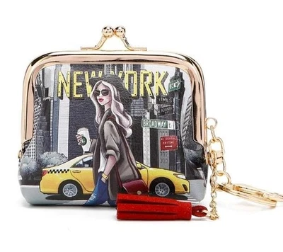 NUEVO LLAVERO MONEDERO NICOLE LEE NEW YORK WALK MINI - NUEVO CON ETIQUETAS Foto 1 de 2