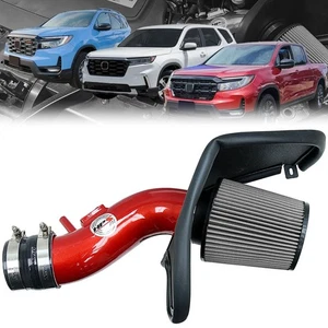 HPS Red Shortram Air Intake For 19+ Passport/16-22 Pilot/17+ Ridgeline 3.5L V6 - Picture 1 of 3