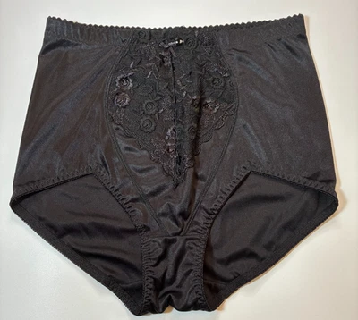 DELTA BURKE формирователь трусики короткие черный размер 9 2 X кружева панели Sissy будуар трусики - Изображение 1 из 4
