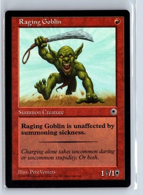 RAGING GOBLIN – MTG Magic the Gathering Card – Portal – Common - Image 1 of 4