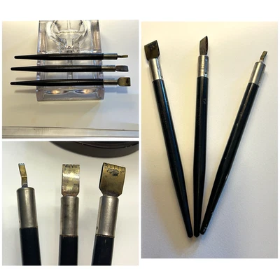 Lot w 3 Vtg Bridgeport Pen Co. Coit's Ball Bearing Calligraphy Lettering Pens - Image 1 of 4