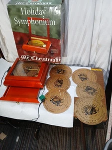 Mr Christmas Holiday Symphonium Spieluhr 7 Discs Schallplatten & Box funktioniert! - Bild 1 von 7
