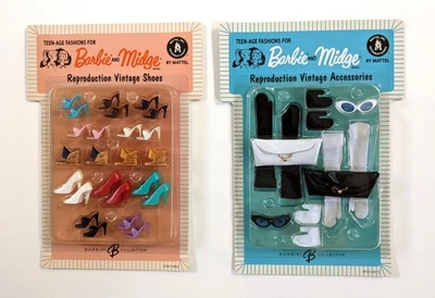 Barbie Midge 2004 Mattel reproducción vintage zapatos y accesorios conjuntos NUEVO Foto 1 de 4