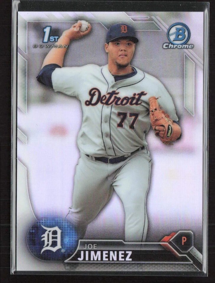 2016 Bowman Chrome #BCP225 Joe Jimenez Prospects Refractor #/499 Tigers (Y) - Image 1 of 2