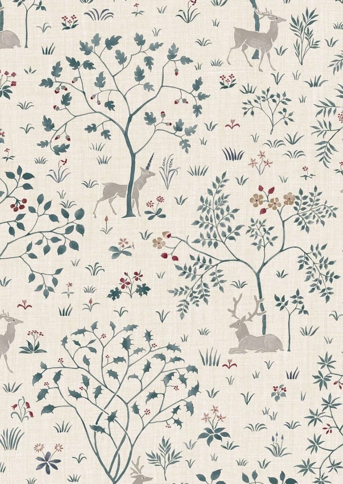 Voysey Park Cluny 100% Linen fabric Lewis & Wood ENG. 3 + Yrds NEW Off The Bolt - Image 1 of 4