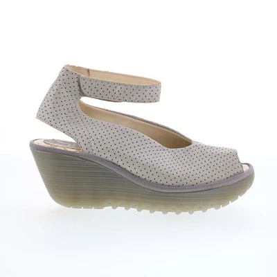 Fly London Yala YALA376FLY PERF-059 Mujer Beige Cuero Cuñas Sandalias Zapatos 36 Foto 1 de 4