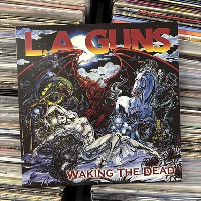 L.A. GUNS Waking The Dead RED WHITE & BLUE SPLATTER Vinyl LP Album Foto 1 de 4