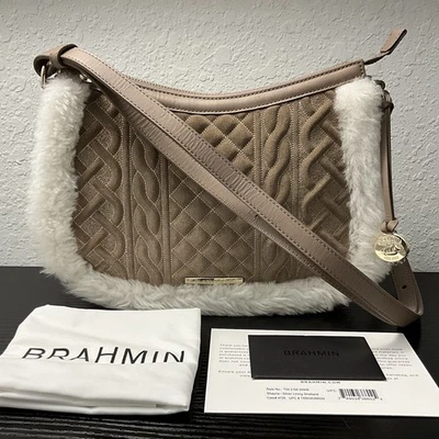 Brahmin Shayna SILVER LINING SHETLAND  Will Look Real Cute with Uggs 🤗 NWT - Image 1 of 4