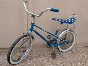 Original Chicago 1980 Schwinn Stingray Pixie Kids Bike 16" Sky Blue Frosty Silvr - Picture 1 of 22
