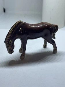 vintage Chinese treacle-glazed porcelain horse figurine - Picture 1 of 6