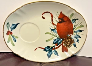 LENOX WINTERGRÜSSE FEIERN DIE SAISON (ROTER VOGEL) KERAMIK TABLETT - Bild 1 von 3